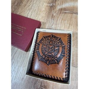 New VINTAGE Buxton US AMERICAN LEGION Handmade Wallet Billfold GENUINE LEATHER